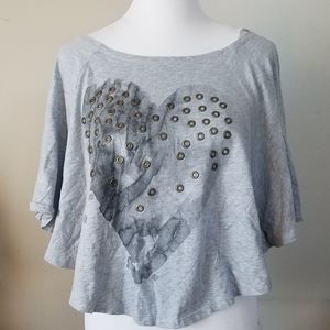 Stranded Heart Crop Top Metal